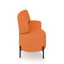 Ver imagem 6 de Sofá Living Decorativo 2 Lugares 1,60m Katara Pés de Ferro Bouclê Terracota G33 - Gran Belo