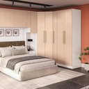 Ver imagem 2 de Guarda-roupa 2 Portas 2 Cabideiros Kappesberg Adapt Branco/macadâmia 80cm