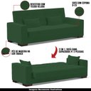 Ver imagem 6 de Sofá Cama Decorativo 210cm Beesley Veludo Verde - Gran Belo