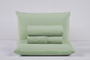 Ver imagem 1 de Lençol Cama Box Casal 200 Fios 4 Peças Conjunto com Virol 100% Algodão:verde