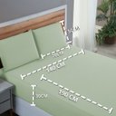 Ver imagem 7 de Lençol Cama Box Casal 200 Fios 4 Peças Conjunto com Virol 100% Algodão:verde