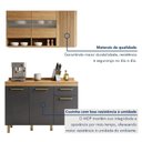 Ver imagem 5 de Cozinha Completa Modulada 2 Peças 6 Portas 1 Gaveta Cristal Cinza/Cinamomo/Grafite