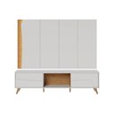 Ver imagem 5 de Painel TV 65" 217cm Bancada 2 Portas de Correr Pés Madeira Samira C04 - D'Rossi