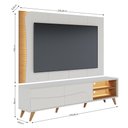Ver imagem 3 de Painel TV 65" 217cm Bancada 2 Portas de Correr Pés Madeira Samira C04 - D'Rossi