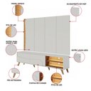 Ver imagem 4 de Painel TV 65" 217cm Bancada 2 Portas de Correr Pés Madeira Samira C04 - D'Rossi