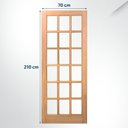 Ver imagem 2 de Folha de Porta Maciça em Eucalipto Acabamento Natural 210x70cm PM14 Estilo Cruzeiro Portas