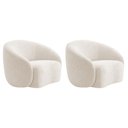 Ver imagem 1 de Kit 02 Poltronas Orgânica Luxo Recepção Amore Linho Bege