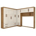 Ver imagem 3 de Guarda-roupa Casal Modulado Belgrado 11 Portas 6 Gavetas Cinamomo/off White - Panorama Móveis