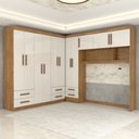 Ver imagem 6 de Guarda-roupa Casal Modulado Belgrado 11 Portas 6 Gavetas Cinamomo/off White - Panorama Móveis