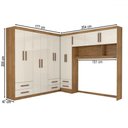 Ver imagem 4 de Guarda-roupa Casal Modulado Belgrado 11 Portas 6 Gavetas Cinamomo/off White - Panorama Móveis