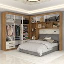 Ver imagem 2 de Guarda-roupa Casal Modulado Belgrado 11 Portas 6 Gavetas Cinamomo/off White - Panorama Móveis