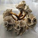 Ver imagem 1 de Kit Anel Porta Guardanapo Artesanal Flor Nude 6 Peças