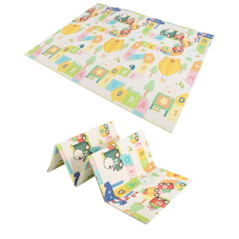 Tapete Tatame Infantil Dupla Face Alfabeto Circo 150cm X 200cm Kapazi