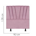 Ver imagem 2 de Cabeceira Estofada Bélgica 90cm Solteiro para Cama Colchão Box Quarto Suede Rosa Bebê - Aurora