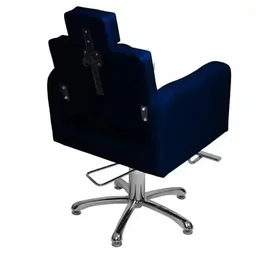 Cadeira Evidence Barbeiro Cabeleireiro Fixa com Base Giratória:azul Marinho - 1