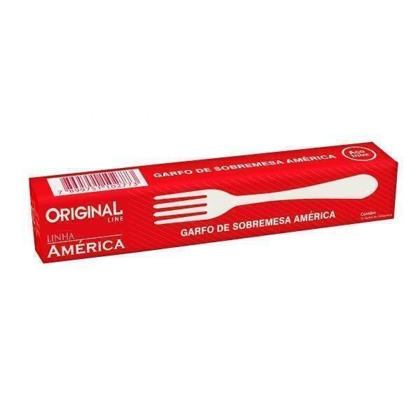 Garfo De Sobremesa América Kit Com 12 Und - 2