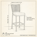 Ver mais imagens de Kit 4 Banquetas de Aluminio para Balcão de Alumínio e Corda Sintética Cor:Marrom