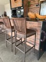 Ver imagem 3 de Kit 4 Banquetas de Aluminio para Balcão de Alumínio e Corda Sintética Cor:Marrom