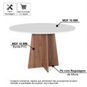 Ver imagem 2 de Mesa de Jantar Redonda 120cm 6 Lugares Isabela MDF Branco e Noronha  - Straub Web