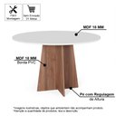Ver imagem 2 de Mesa de Jantar Redonda 6 Lugares 120cm Isabela Branco/noronha - Straub Web