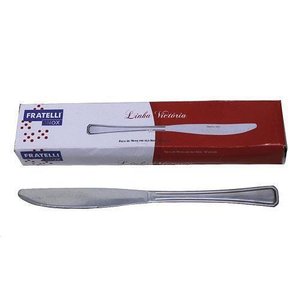 Kit Com 12 Faca De Mesa 23 Cm Metal Vitória - 141458