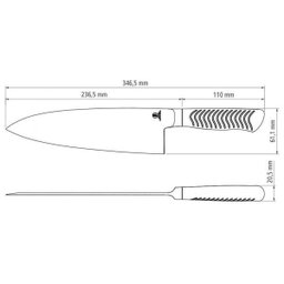 Faca Deba Sushi Diamond Tramontina Lâmina e Cabo Aço Inox 8 - 2
