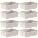 Ver imagem 1 de 8 Caixas Organizadoras Multiuso Flow Bege 12l ou Cestos Plásticos Lavanderia Closet