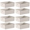 8 Caixas Organizadoras Multiuso Flow Bege 12l ou Cestos Plásticos Lavanderia Closet - 1