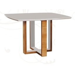 Mesa de Jantar Moderna Base Laqueada - Atlas-1,20x1,20 metros - Art Salas - 1