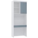 Ver imagem 1 de Escrivaninha Bancada Estudo Modulada 90cm Taiga Branco/grey L01 - Mpozenato