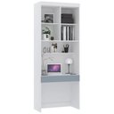 Ver imagem 2 de Escrivaninha Bancada Estudo Modulada 90cm Taiga Branco/grey L01 - Mpozenato