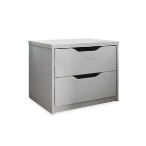 Mesa Cabeceira Infantil Conect c/ 2 Gavetas Branco - Santos Andirá