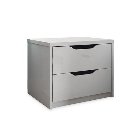 Mesa Cabeceira Infantil Conect c/ 2 Gavetas Branco - Santos Andirá