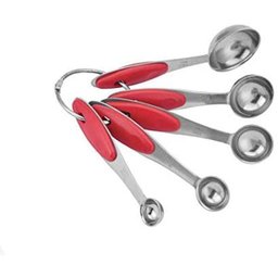 Kit Colheres De Medição Em Inox Com Cabo Plástico 5 Peças - 1