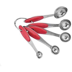 Kit Colheres De Medição Em Inox Com Cabo Plástico 5 Peças