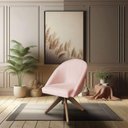 Ver imagem 6 de Kit 6 Poltronas Cadeira Giratória Bela Suede Base Madeira Rosa Bebê Pallazio