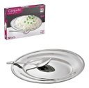 Ver imagem 1 de Conjunto de Inox para Arroz com Colher 23cm + Bandeja 31x21