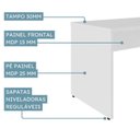 Ver imagem 6 de Escrivaninha Mesa Diretor em L 150x150cm com Pé Painel Cinza Yescasa