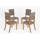 Ver imagem 6 de Kit 4 Cadeiras Sala Jantar Milla 4 Un Nature-suede Marrom Amendoa - Henn