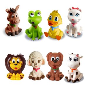 Kit com 8 Brinquedos De Vinil Para Bebê A Partir De 3 Meses -a
