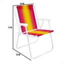 Ver imagem 3 de Cadeira Alta de Praia Piscina Dobrável em Aço Reforçada