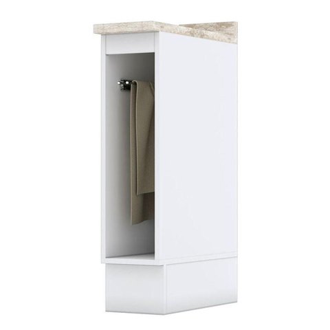 Balcão Porta Toalha 20 Cm Nova York Branco com Tampo Calcare - Henn