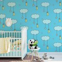 Ver imagem 1 de Papel De Parede Bebê Infantil Nuvem Chuva Nuvens C4326
