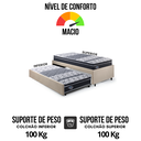 Ver imagem 6 de Bicama Box Solteiro 88x188 Suede Bege com Dois Colchões Gransleep Molas Verticoil Ecoflex