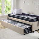 Ver imagem 3 de Bicama Box Solteiro 88x188 Suede Bege com Dois Colchões Gransleep Molas Verticoil Ecoflex