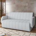 Ver imagem 2 de Sofá 2 Lugares Sala Living Orgânico 148cm Fávara K01 Veludo Cinza - Lyam Decor