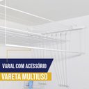 Ver imagem 2 de Varal de 10 Varetas Individuais 1,50M Kit Vareta Multiuso e Prendedores Varalle KIT10150M