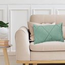 Ver imagem 2 de Capa para Almofada Drapeada em Veludo Retangular 60x40 Verde Menta