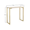 Ver imagem 3 de Buffet Aparador Off White / Dourado Mesa Industrial P/ Sala Ambiente Elegante