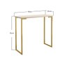 Buffet Aparador Off White / Dourado Mesa Industrial P/ Sala Ambiente Elegante - 3